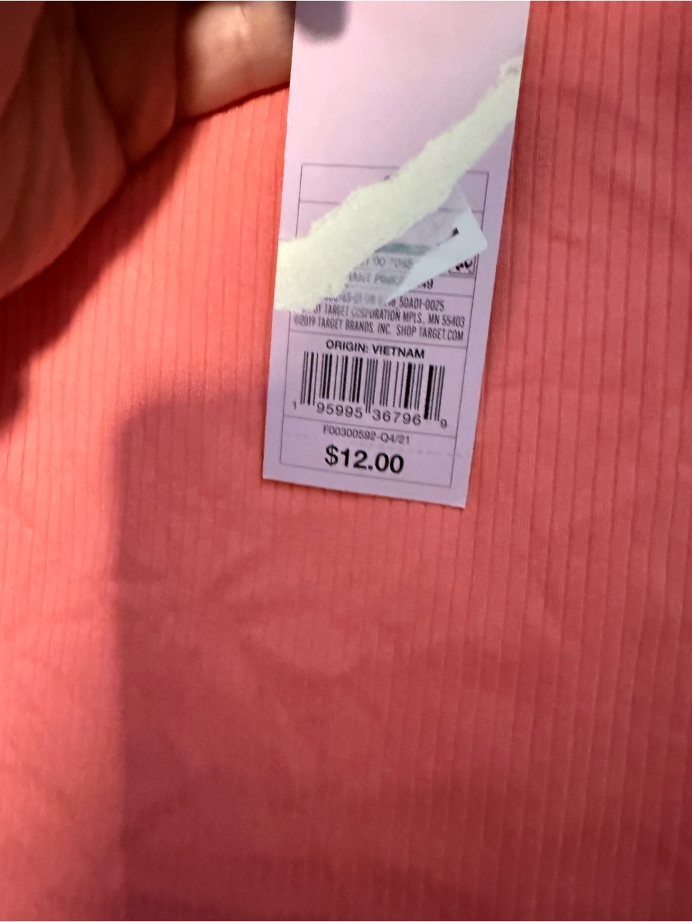 wild fable Coral Pink Ribbed Square-Neck Bodysuit - Picture 2 of 4